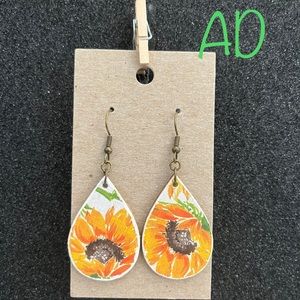 Homemade wood earrings